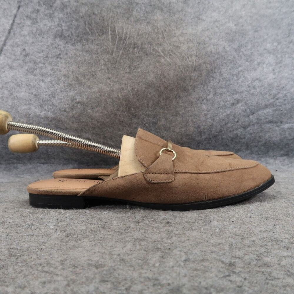 Restricted Shoes Womens 8 Mule Flats Slip On Classic Brown Casual Lifestyle - Picture 2 of 13